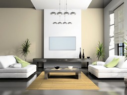 Home interior 3D rendering